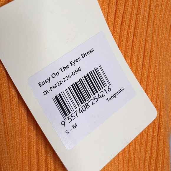 ππ Easy on the Eyes S-M Body-con Dress in Tangerine by Pepper Mayo - NWT! πΈπ - Picture 11 of 11